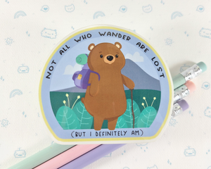 Bear Hiking Sticker