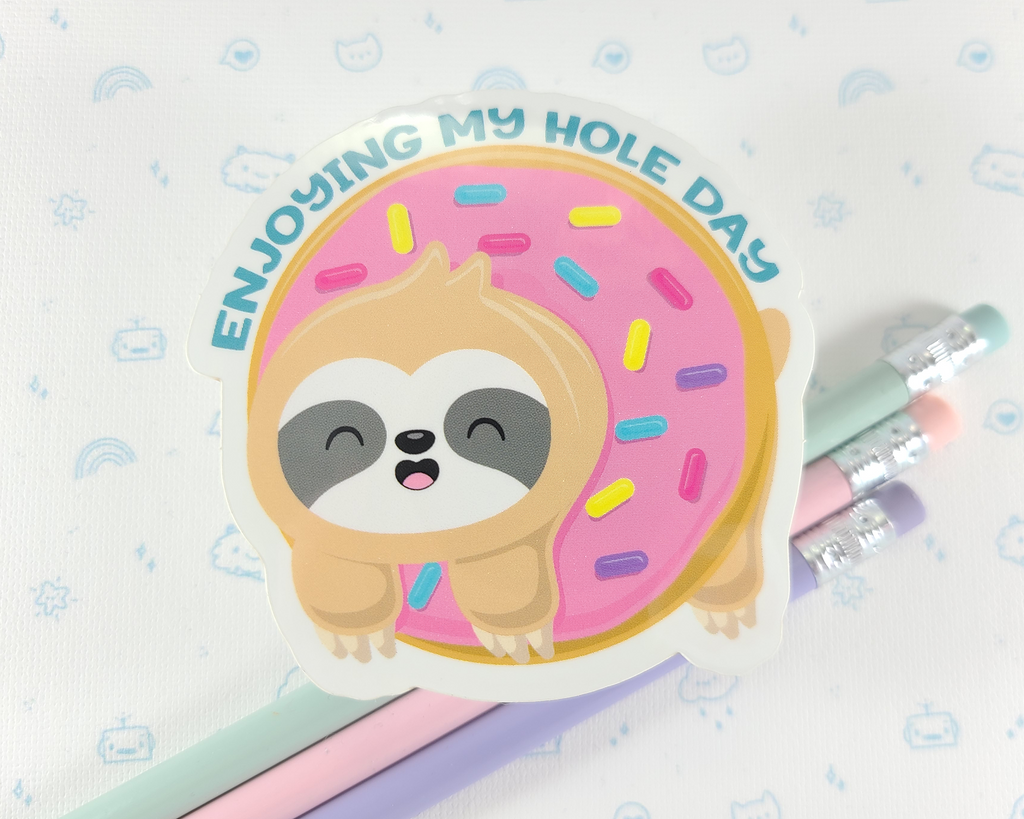 Sloth Donut Sticker