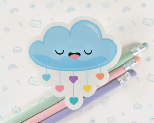 Cloud Rainbow Drops Sticker