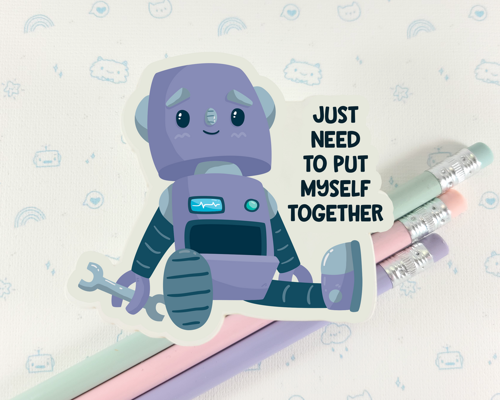 Robot Put Together Sticker