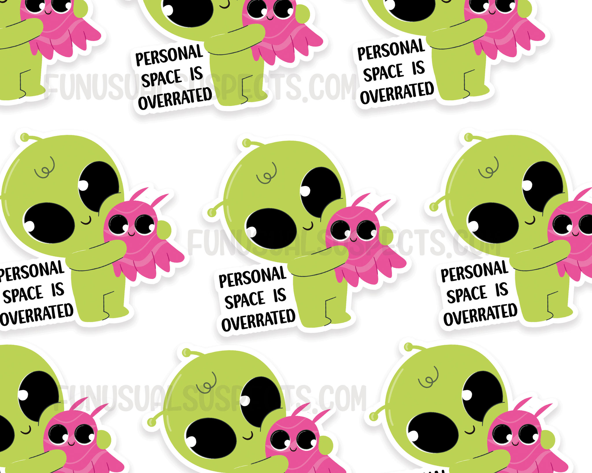 Alien Space Sticker
