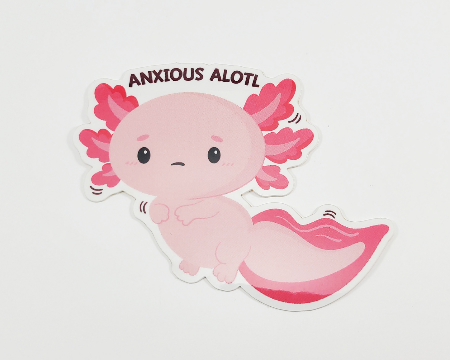 Axolotl Anxious Sticker