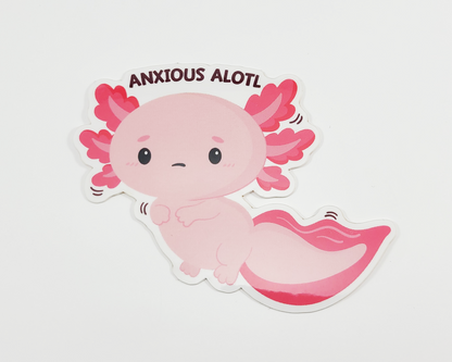 Axolotl Anxious Sticker