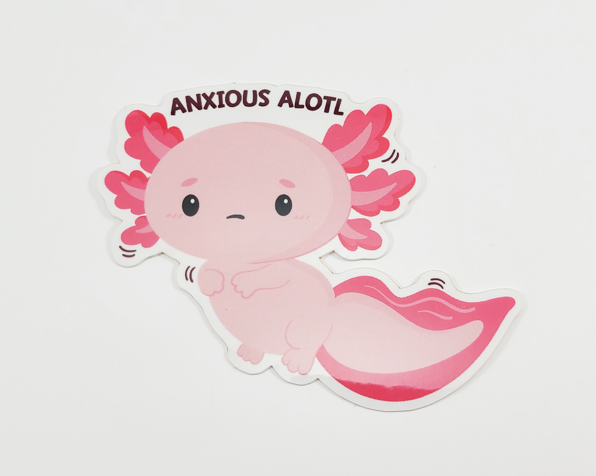 Axolotl Anxious Sticker