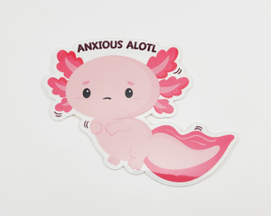Axolotl Anxious Sticker
