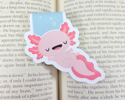 Axolotl Relaxing Magnetic Bookmark