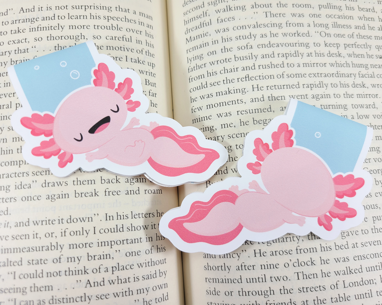 Axolotl Relaxing Magnetic Bookmark