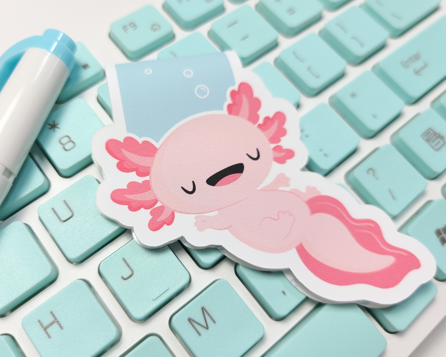 Axolotl Relaxing Magnetic Bookmark