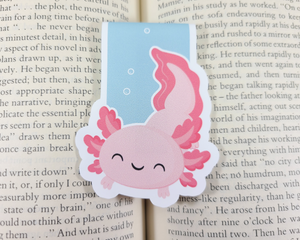 Axolotl Swimming Magnetic Bookmark