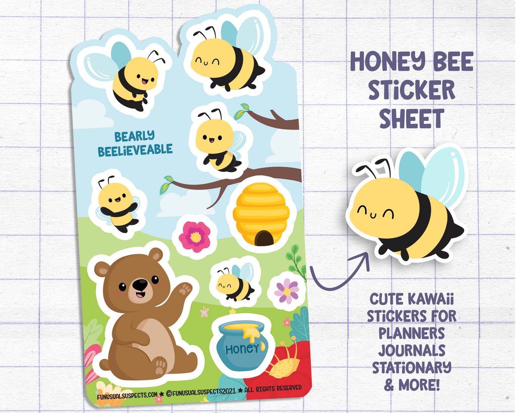 Honey Bee Sticker Sheet