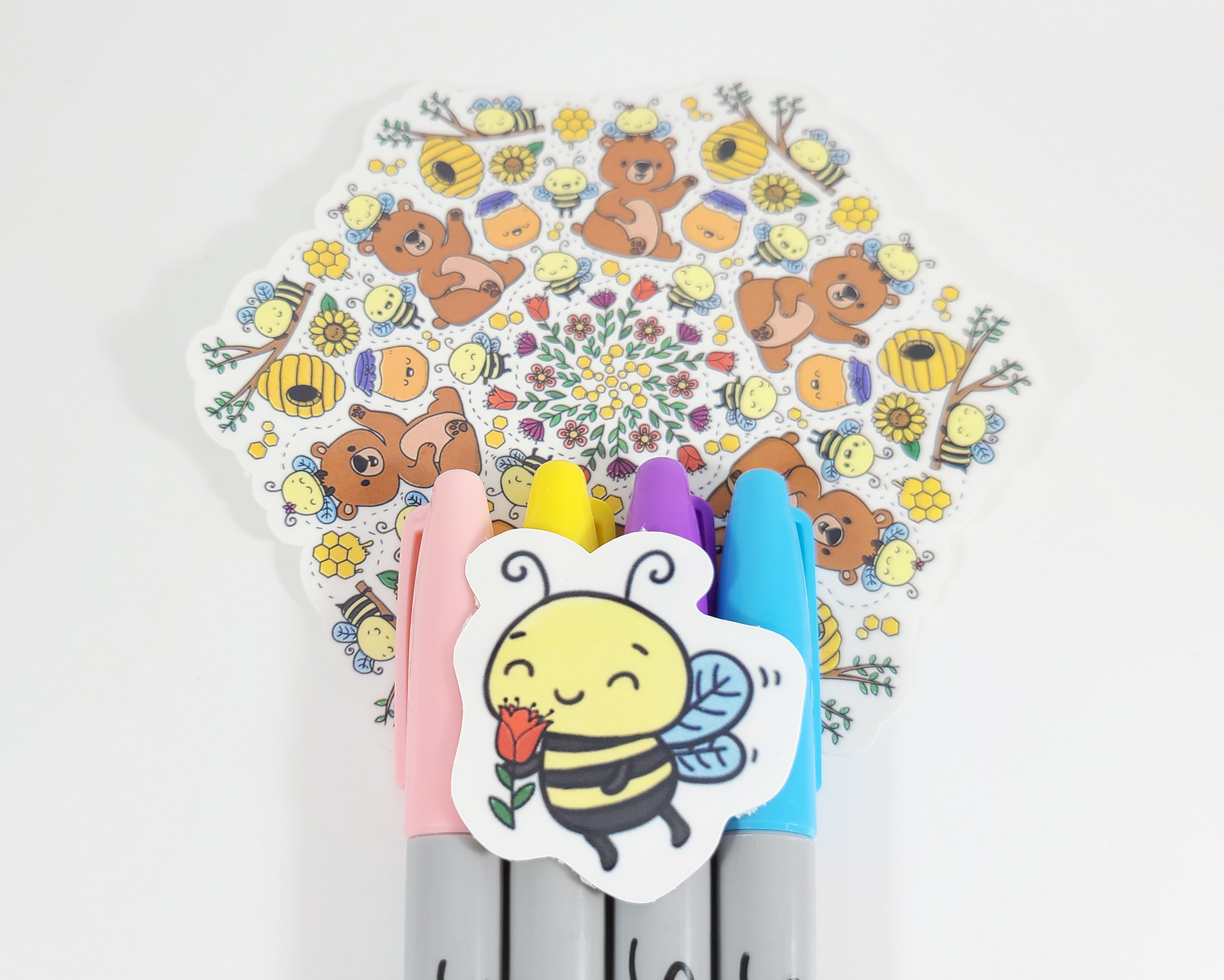 Bears & Bees Mandala Sticker Set