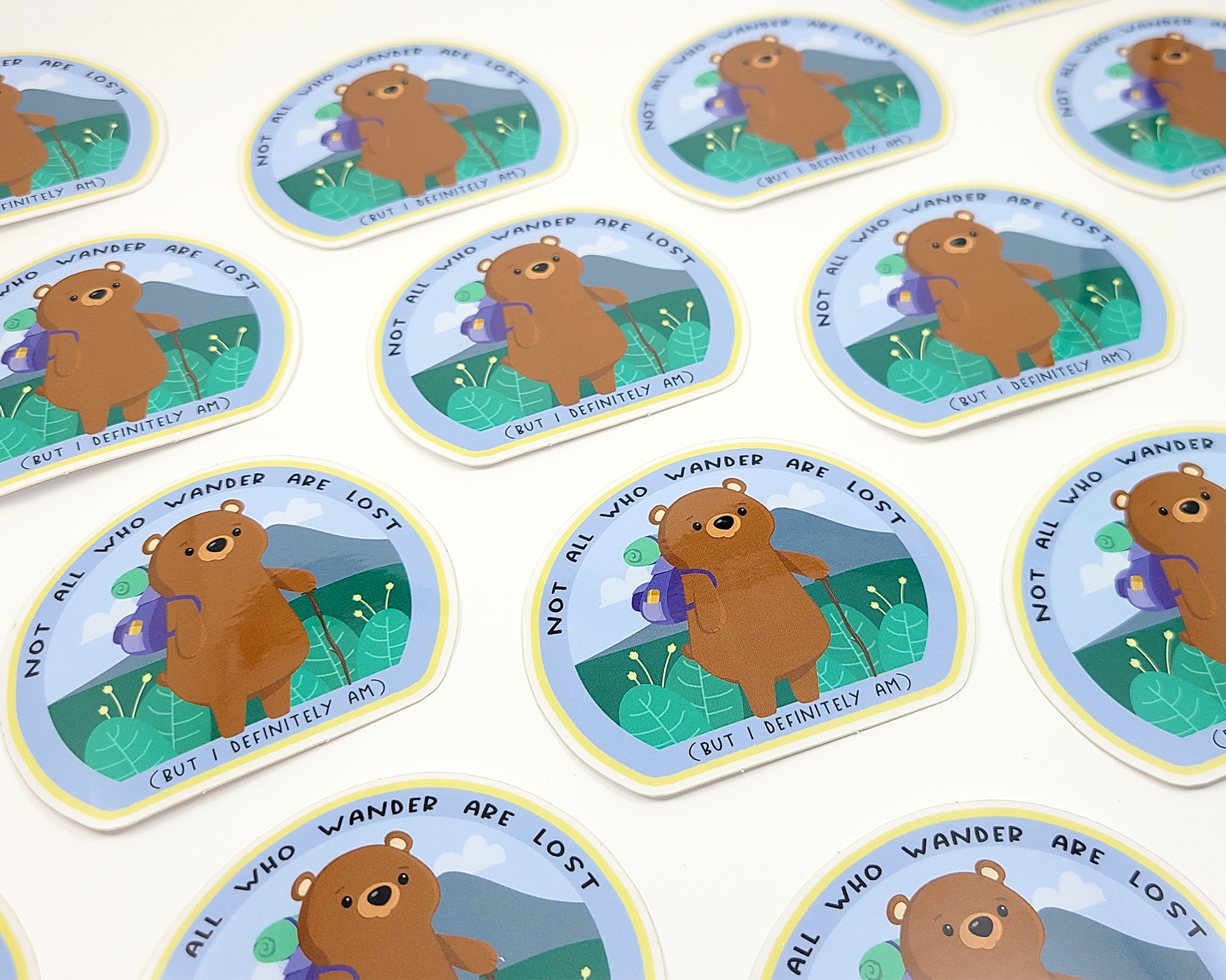 Bear Hiking Sticker