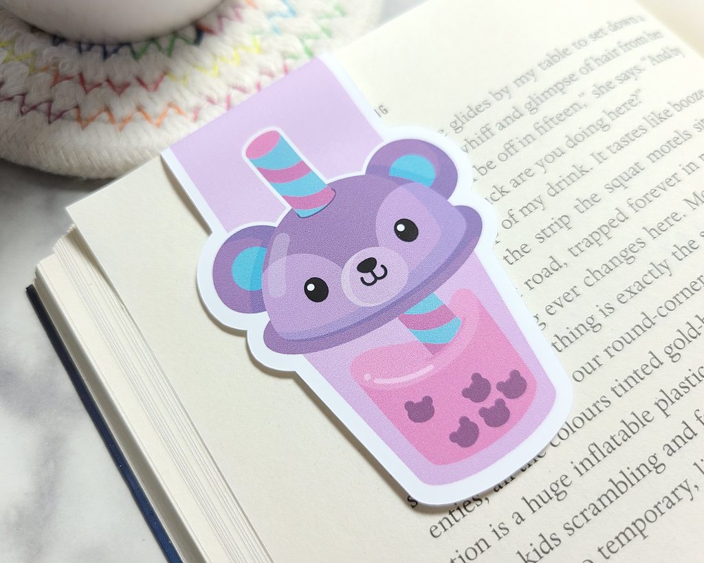 Boba Bear Cup Magnetic Bookmark