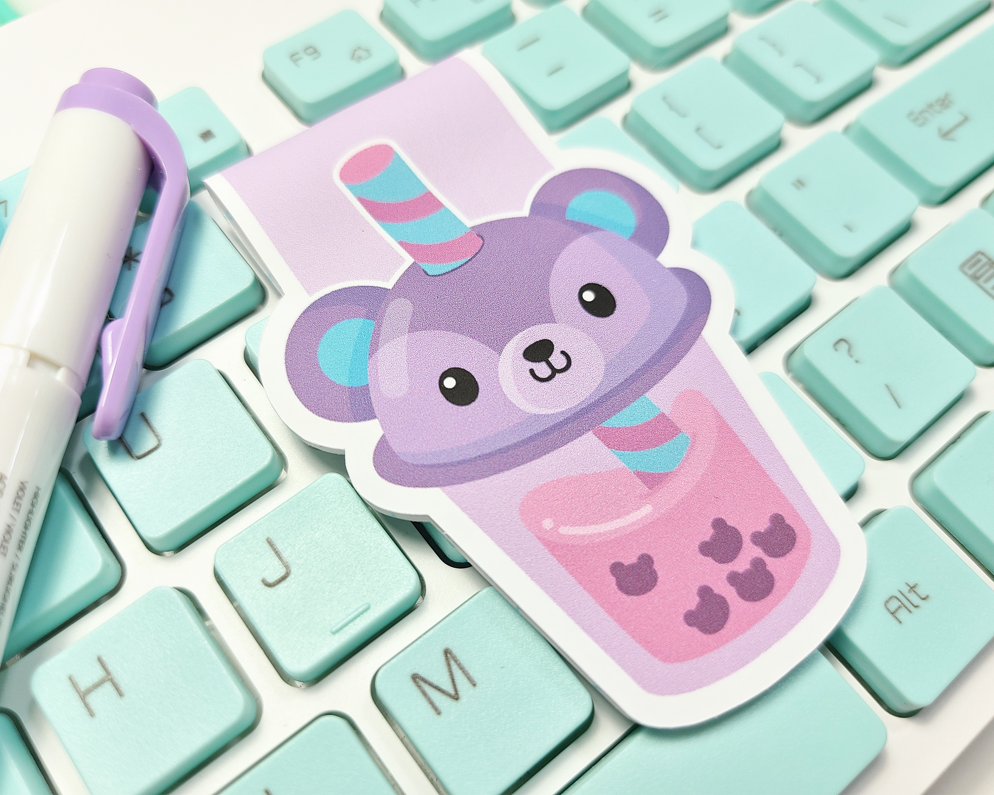 Boba Bear Cup Magnetic Bookmark