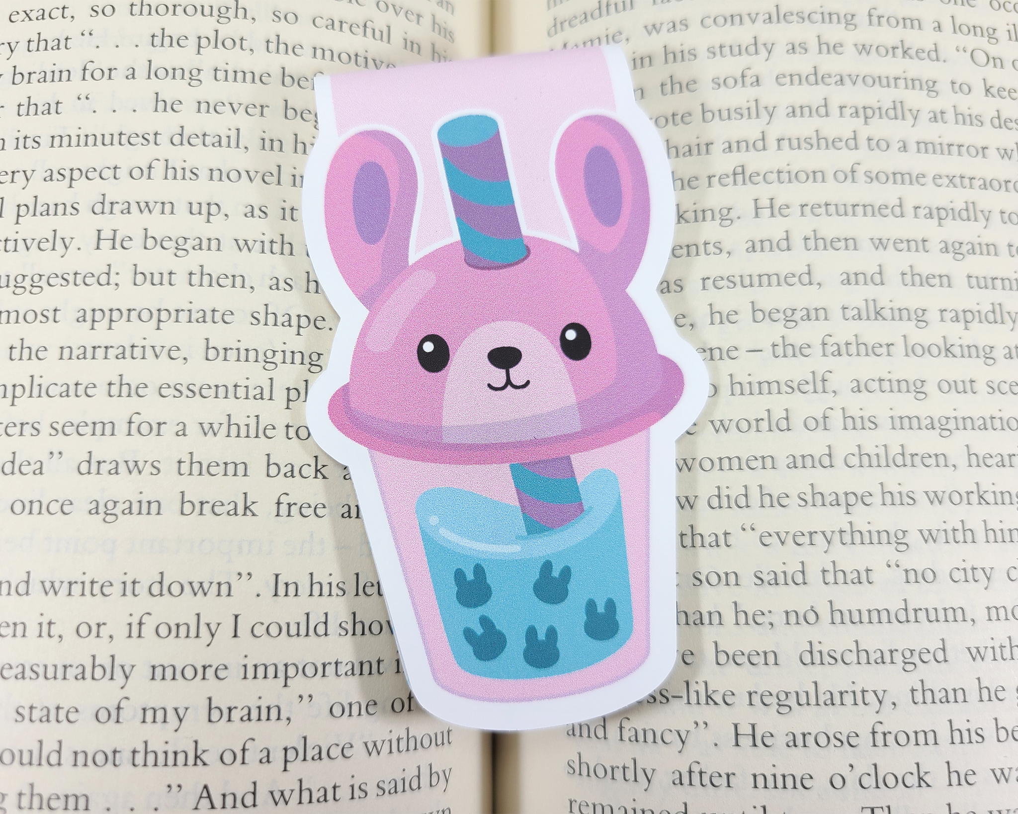 Boba Bunny Cup Magnetic Bookmark