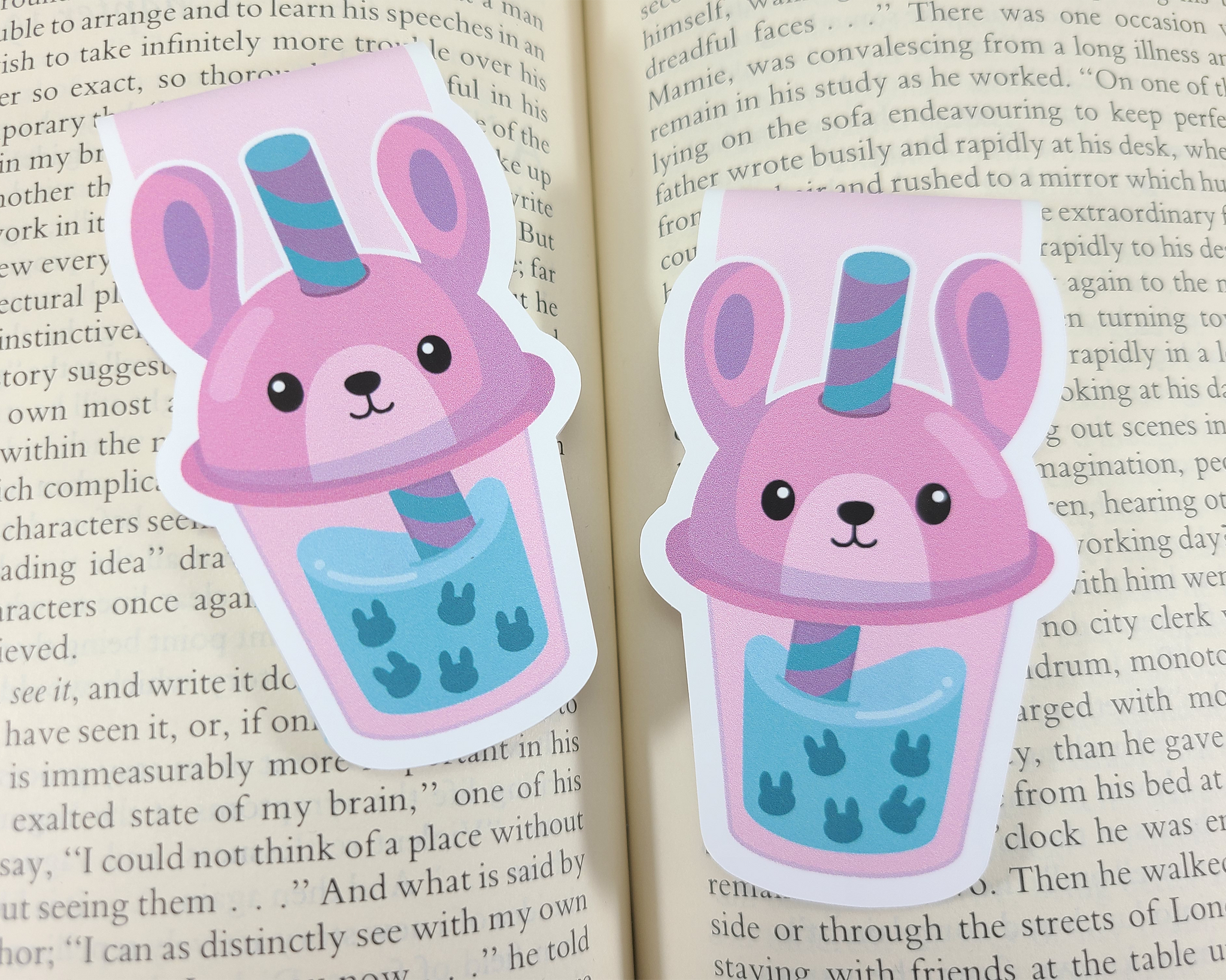 Boba Bunny Cup Magnetic Bookmark