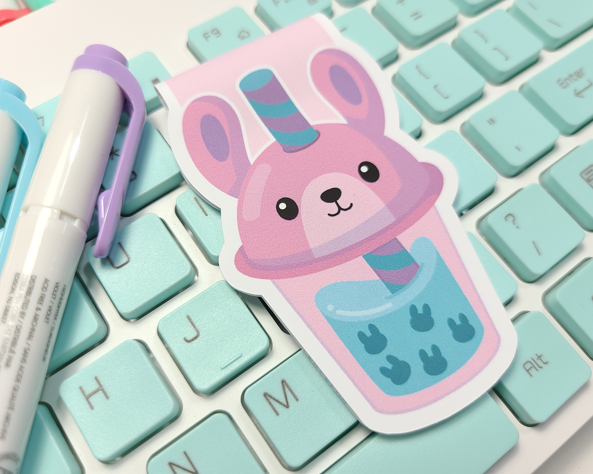 Boba Bunny Cup Magnetic Bookmark