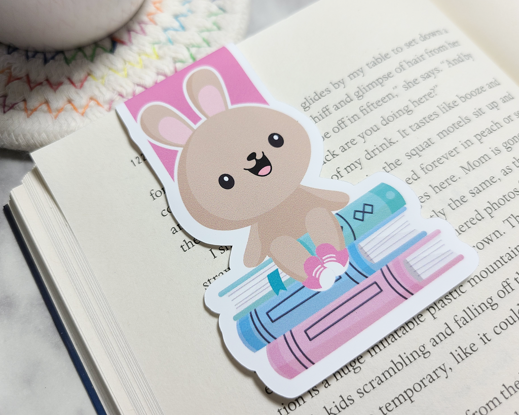 Bookstack Bunny Magnetic Bookmark