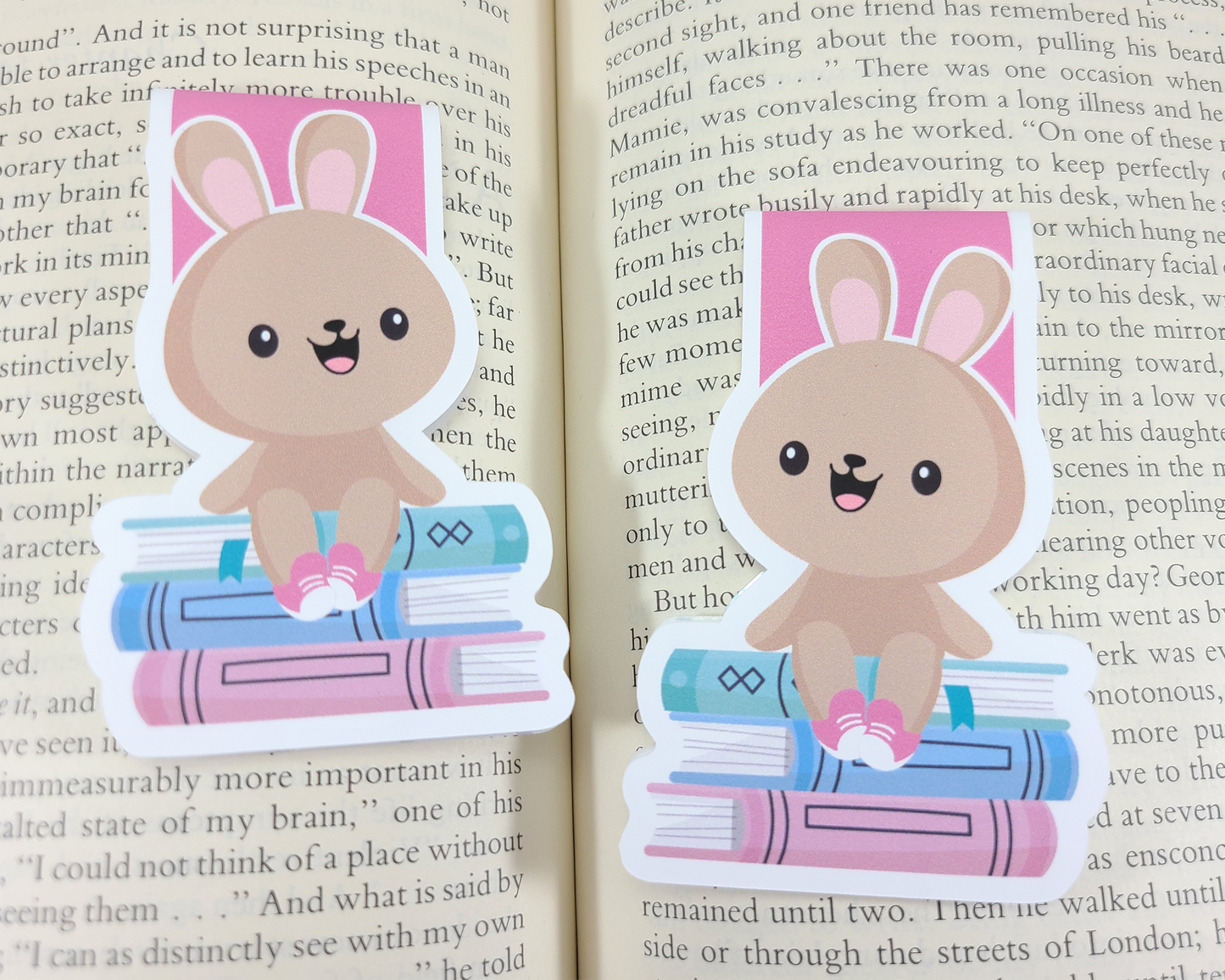 Bookstack Bunny Magnetic Bookmark