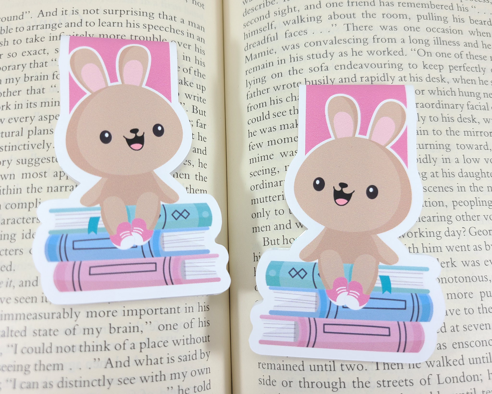 Bookstack Bunny Magnetic Bookmark