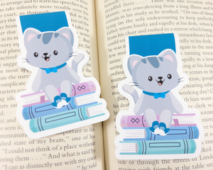 Bookstack Cat Magnetic Bookmark