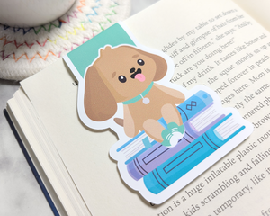 Bookstack Dog Magnetic Bookmark