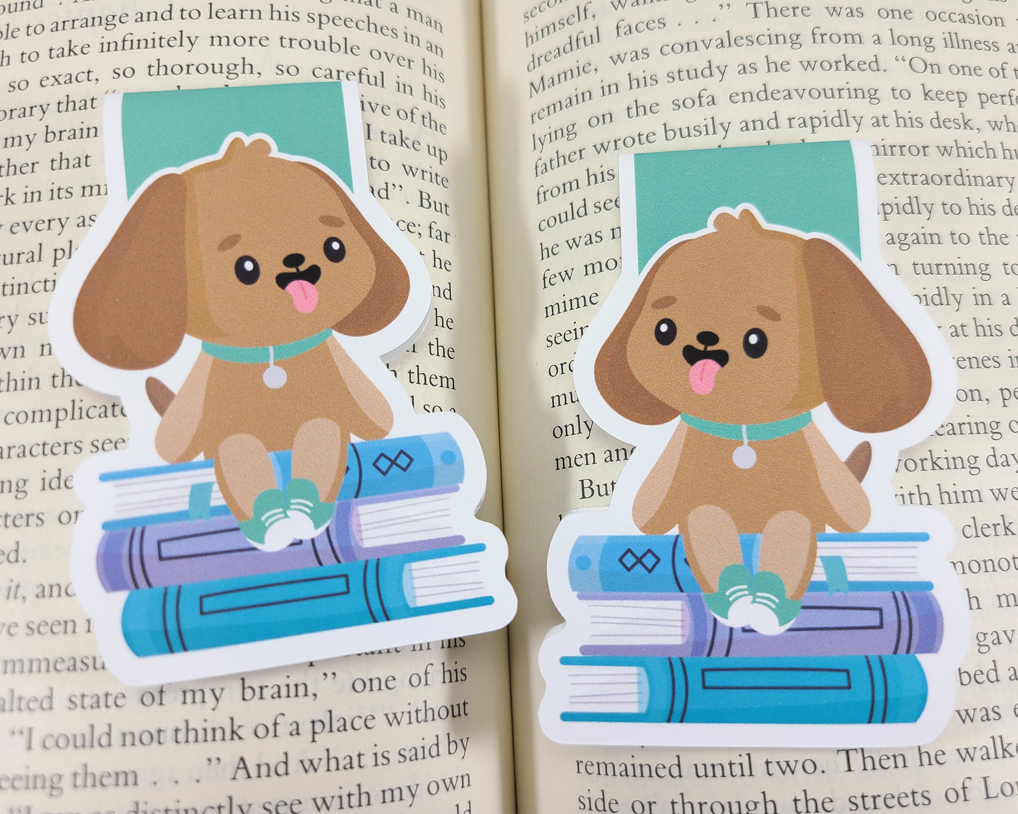 Bookstack Dog Magnetic Bookmark