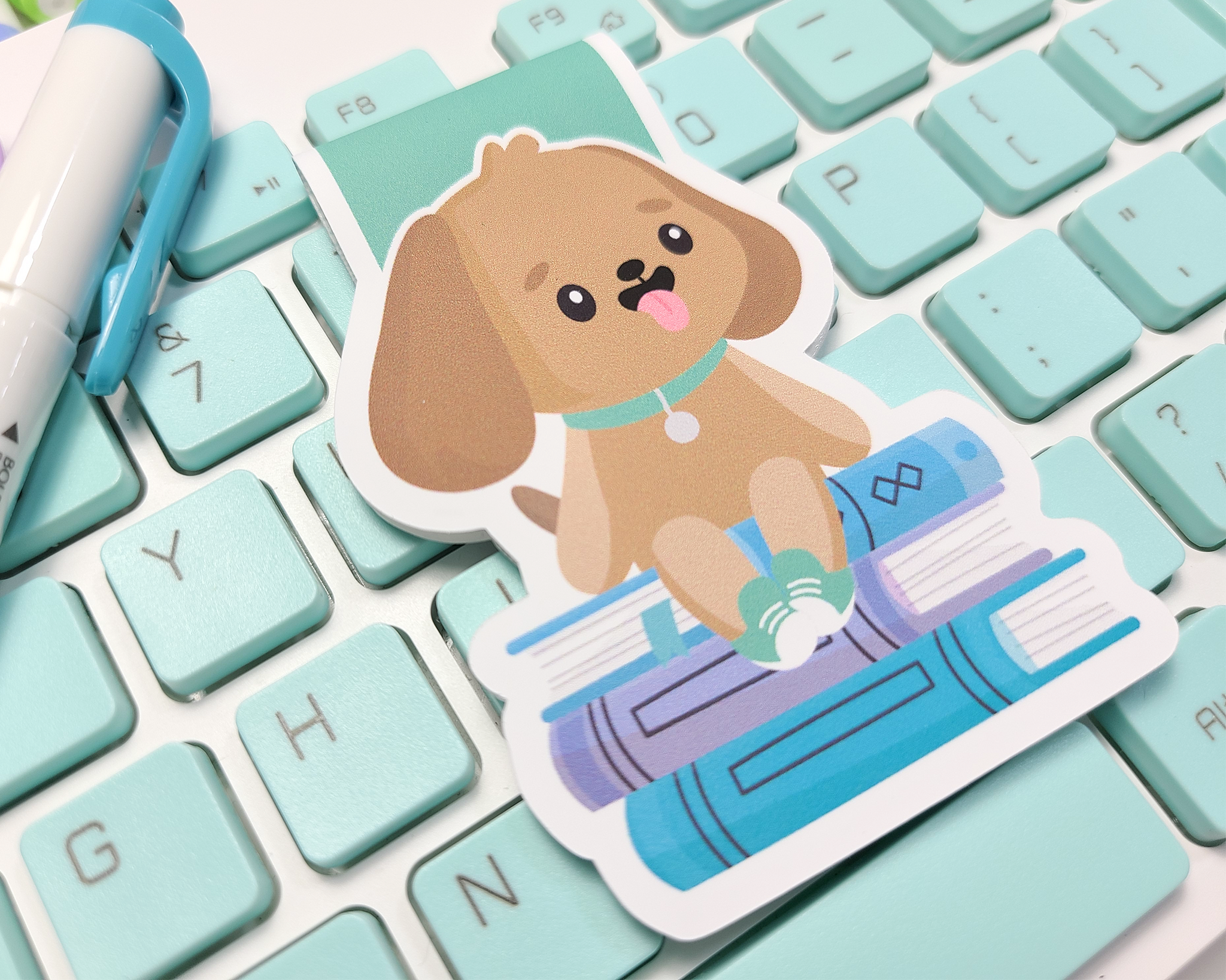 Bookstack Dog Magnetic Bookmark