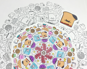 Breakfast Mandala Sticker Set