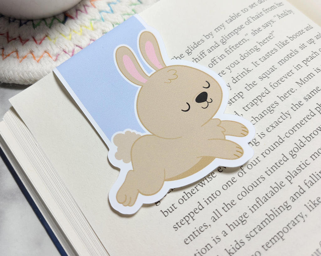 Bunny Hopping Magnetic Bookmark