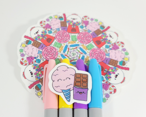 Candy Mandala Sticker Set