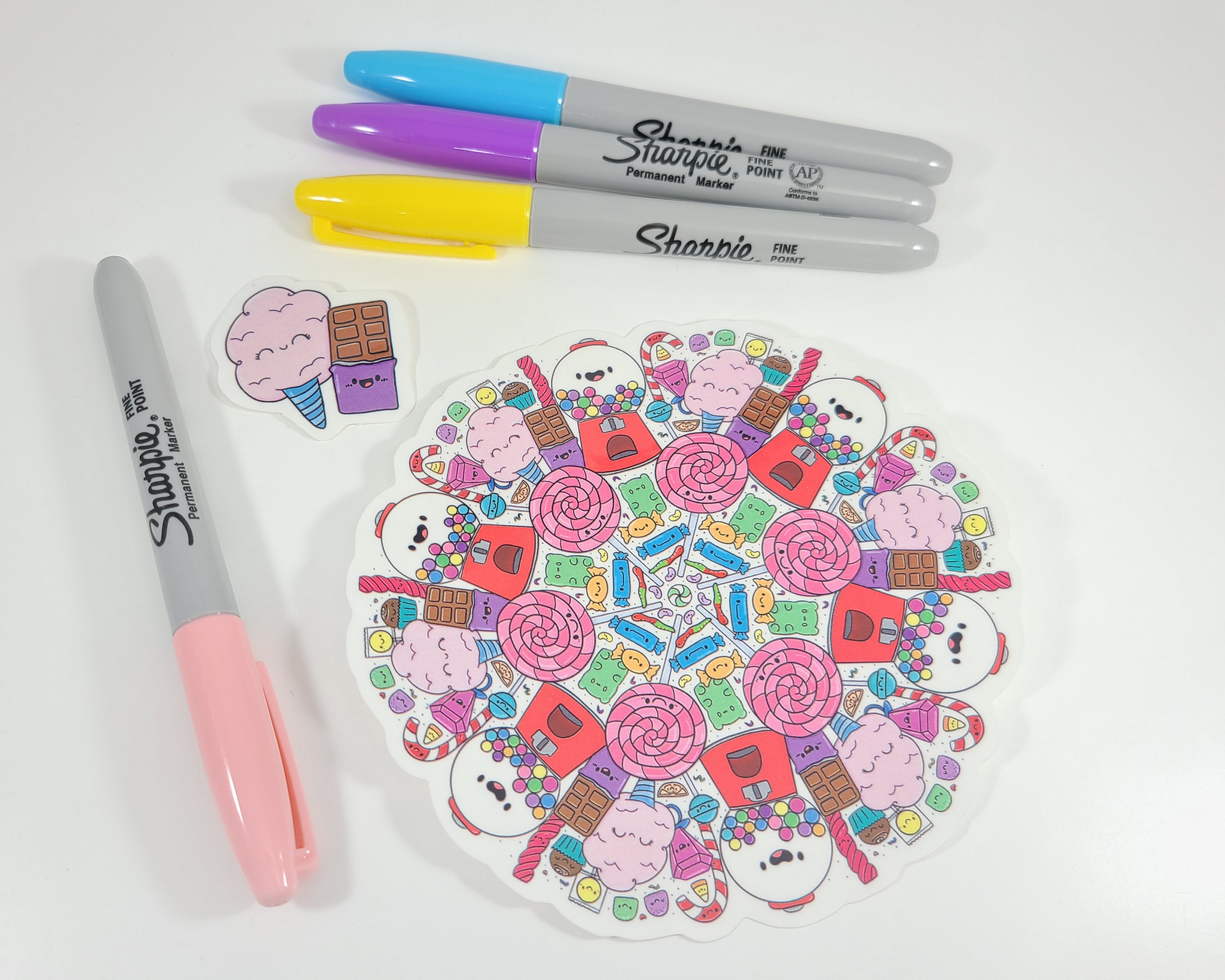 Candy Mandala Sticker Set