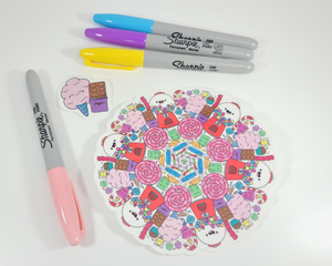 Candy Mandala Sticker Set