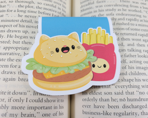 Cat Burger Magnetic Bookmark