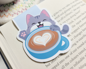 Cat Latte Magnetic Bookmark