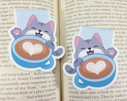 Cat Latte Magnetic Bookmark
