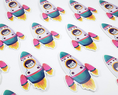 Cat Rocket Sticker