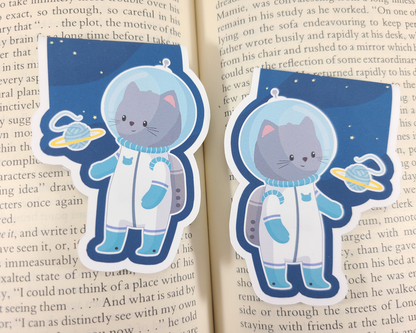 Cat Space Magnetic Bookmark