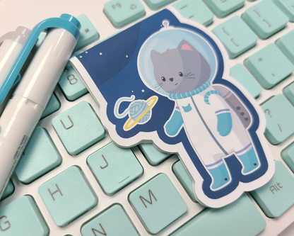 Cat Space Magnetic Bookmark