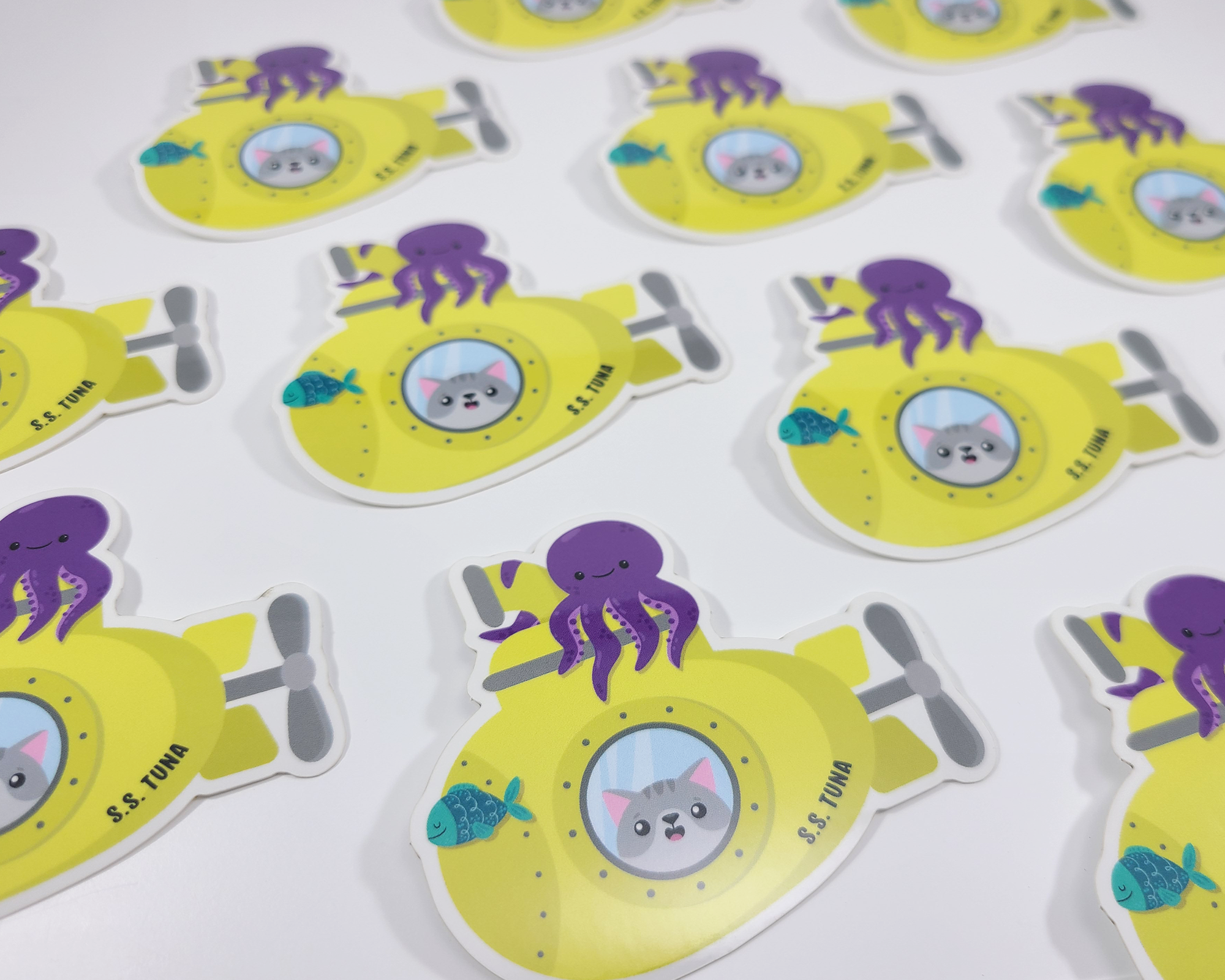 Cat Submarine Sticker