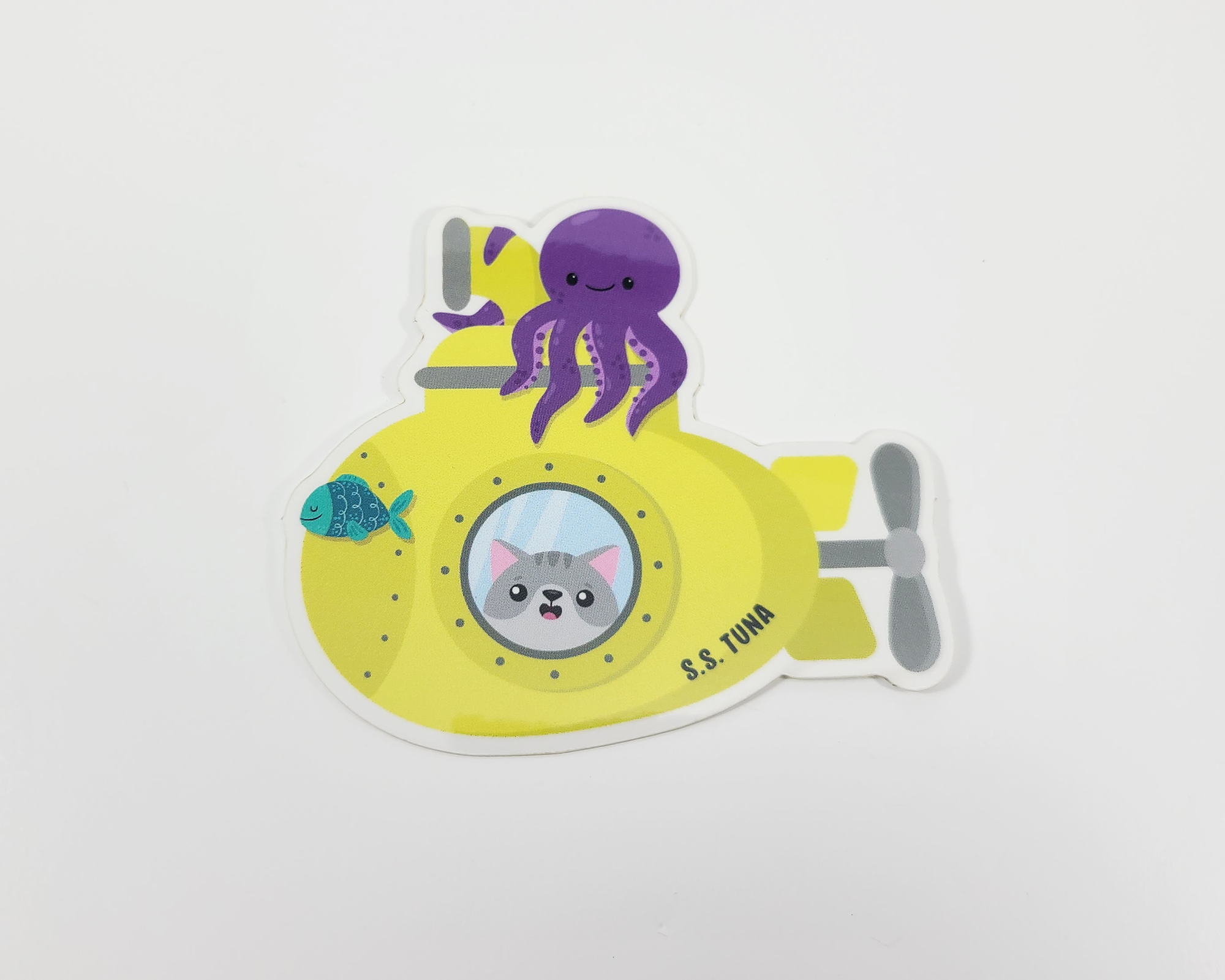 Cat Submarine Sticker