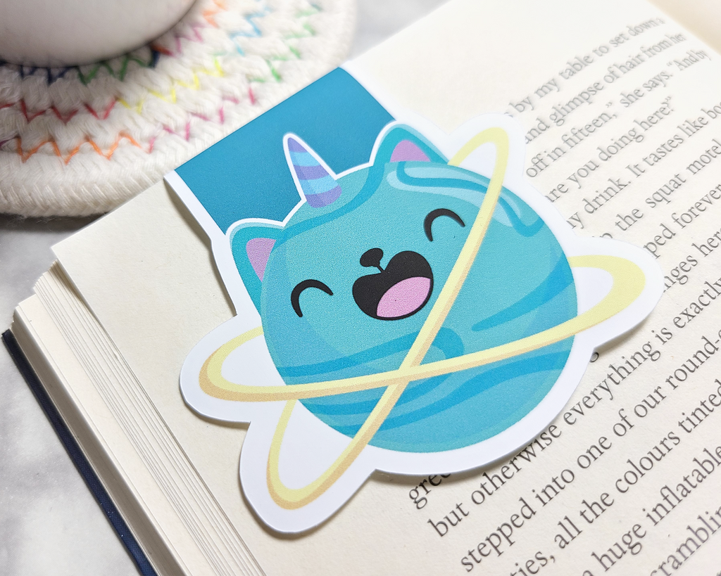 Cat Unicorn Planet Magnetic Bookmark