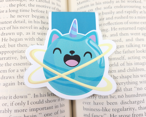 Cat Unicorn Planet Magnetic Bookmark