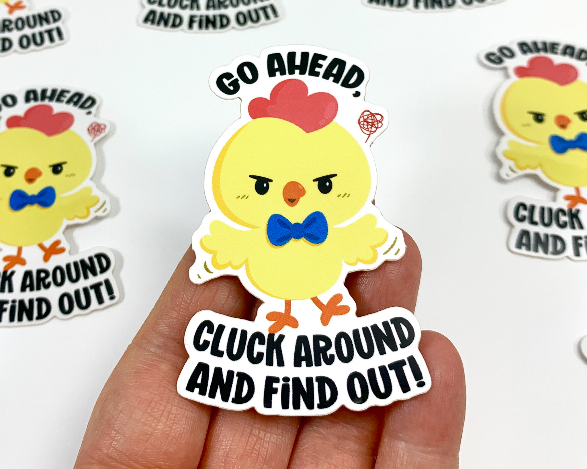 Chick Cluck Around Sticker