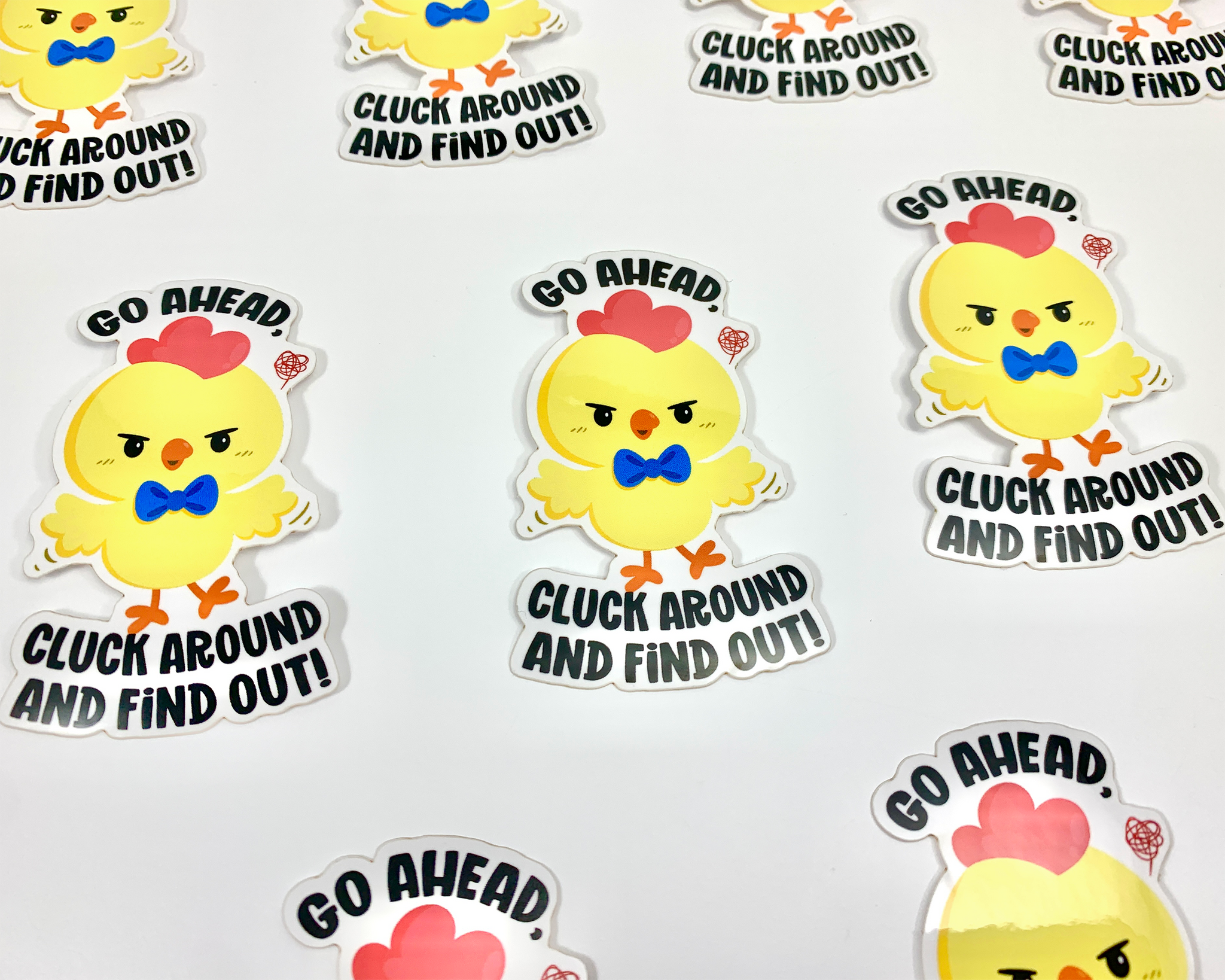 Chick Cluck Around Sticker