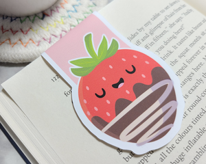 Chocolate Strawberry Magnetic Bookmark