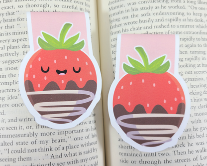 Chocolate Strawberry Magnetic Bookmark