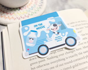 Cow Delivery Truck Magnetic Bookmark