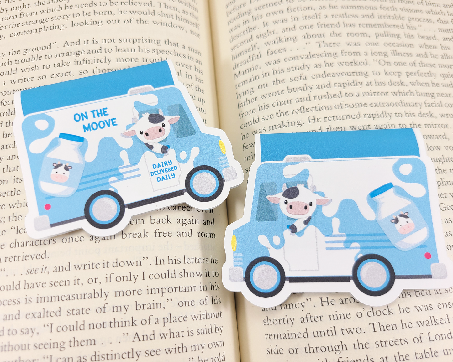 Cow Delivery Truck Magnetic Bookmark