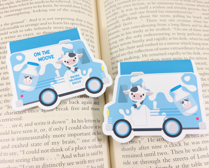 Cow Delivery Truck Magnetic Bookmark